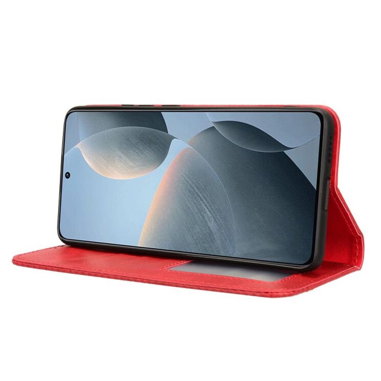 Чехол Deexe Retro Style для Xiaomi Poco F6 Pro - Red: фото 3 из 7