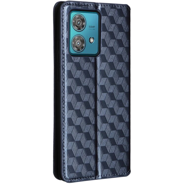 Чохол Deexe Rhombus Book для Motorola Edge 40 Neo - Blue: фото 6 з 6