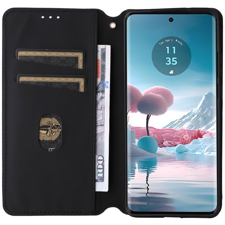Чохол Deexe Rhombus Book для Motorola Edge 40 Neo - Blue: фото 2 з 6