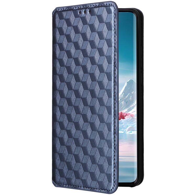 Чохол Deexe Rhombus Book для Motorola Edge 40 Neo - Blue: фото 5 з 6
