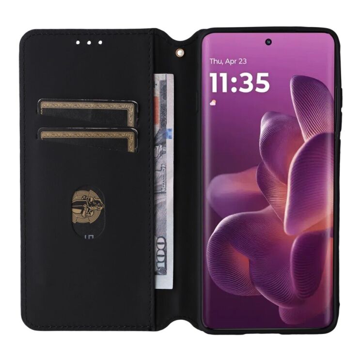 Чехол Deexe Rhombus Book для Motorola Edge 60 Pro - Silver: фото 2 из 9