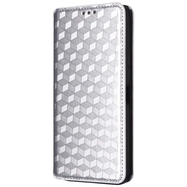 Чехол Deexe Rhombus Book для Motorola Edge 60 Pro - Silver: фото 6 из 9