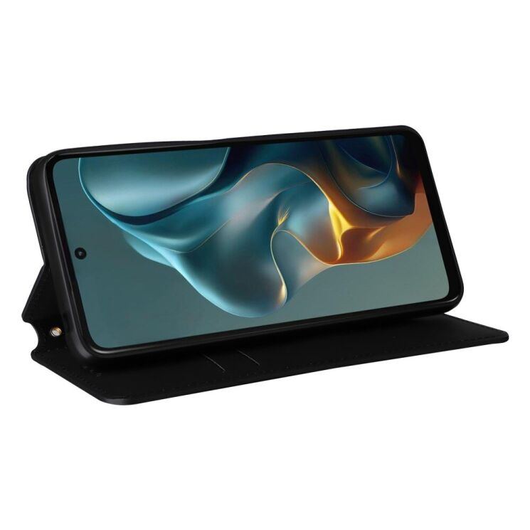 Чохол Deexe Rhombus Book для Motorola Moto G05 / Moto E15 - Black: фото 3 з 10