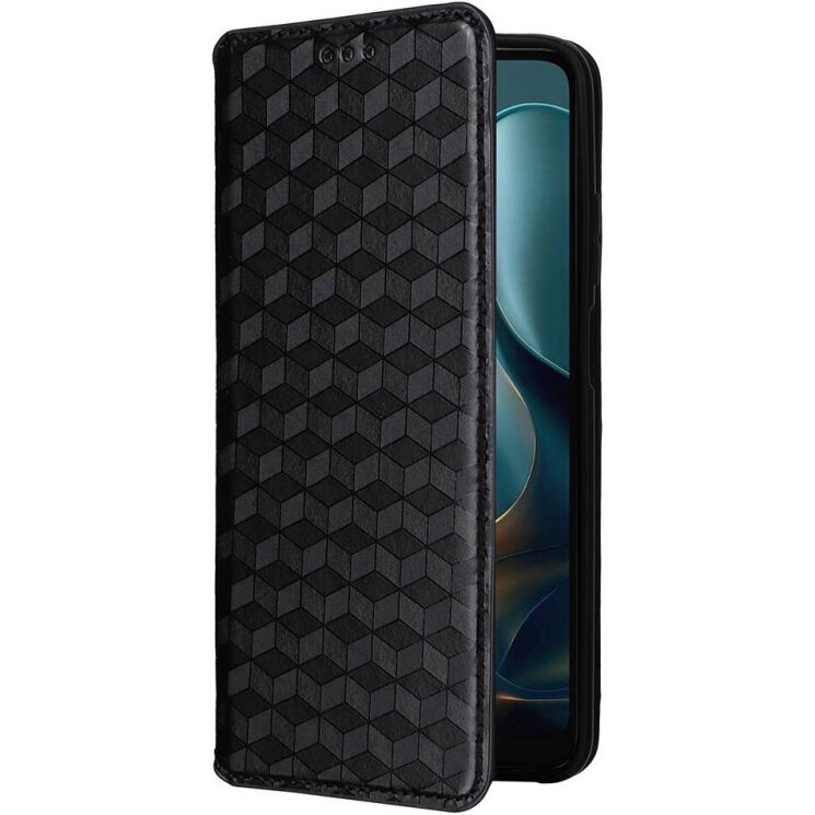 Чохол Deexe Rhombus Book для Motorola Moto G05 / Moto E15 - Black: фото 6 з 10
