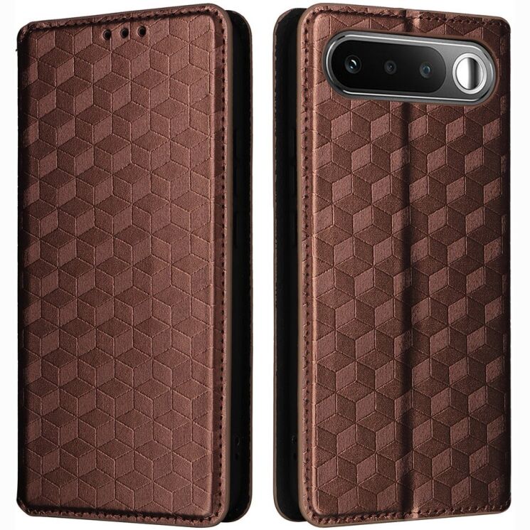 Чохол Deexe Rhombus Book для Realme 16 - Brown: фото 1 з 9