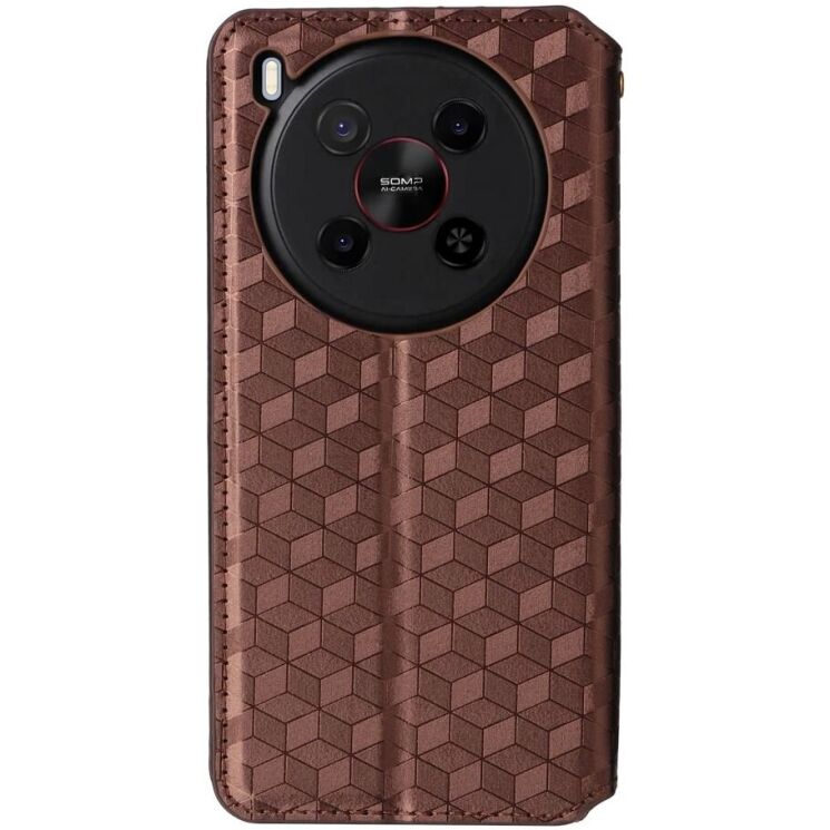 Чехол Deexe Rhombus Book для ZTE Nubia V70 Max - Brown: фото 7 из 10