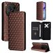 Чехол Deexe Rhombus Book для ZTE Nubia V70 Max - Brown (381200Z). Фото 8 из 10