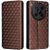 Чехол Deexe Rhombus Book для ZTE Nubia V70 Max - Brown: фото 1 из 10