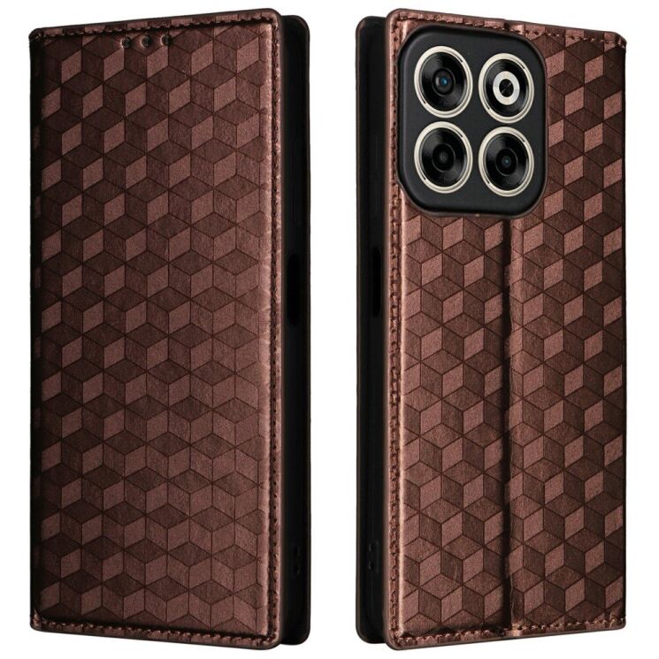 Чехол Deexe Rhombus Book для ZTE Nubia V70 - Brown: фото 1 из 7