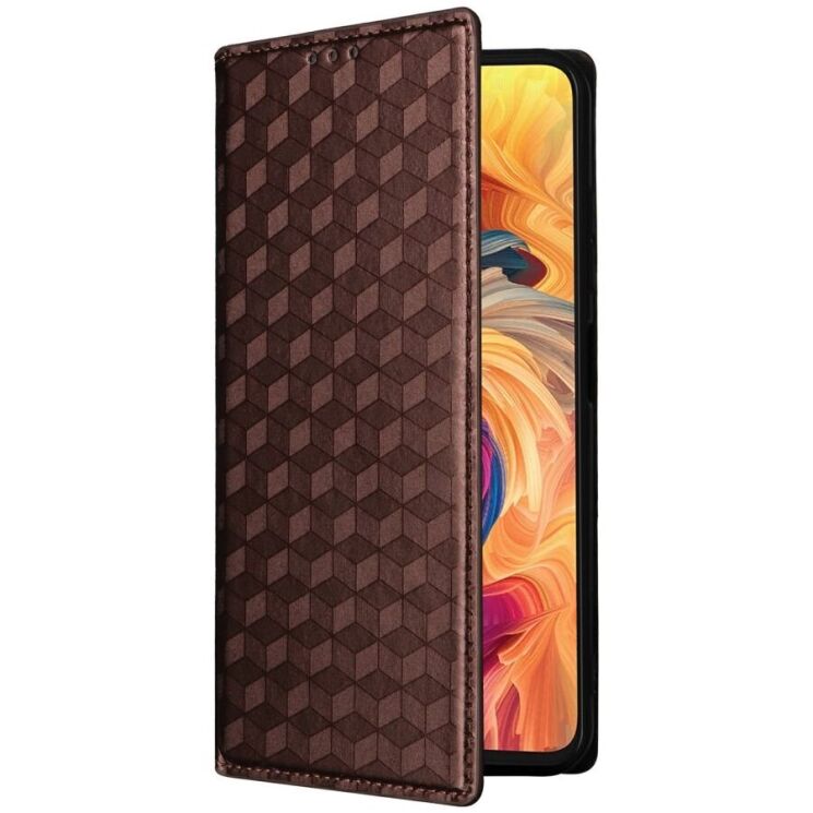 Чехол Deexe Rhombus Book для ZTE Nubia V70 - Brown: фото 6 из 7