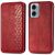 Чехол Deexe Rhombus Wallet для Motorola Moto G24 Power - Red: фото 1 из 6