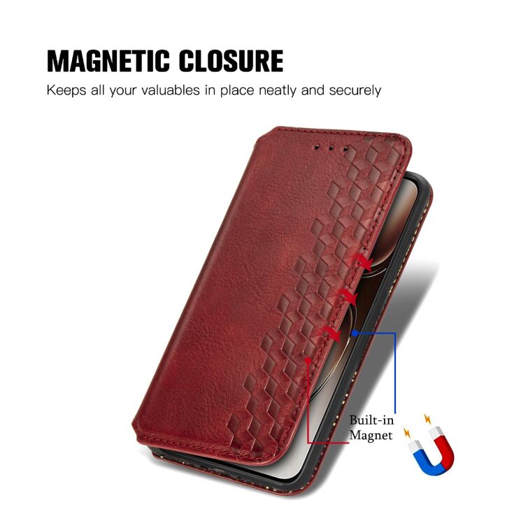 Чехол Deexe Rhombus Wallet для OnePlus Nord 4 - Black: фото 6 из 6