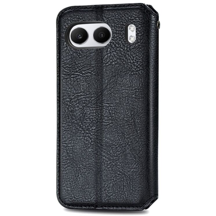 Чехол Deexe Rhombus Wallet для OnePlus Nord 4 - Black: фото 5 из 6