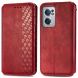 Чехол Deexe Rhombus Wallet для OnePlus Nord CE 2 - Red (297130R). Фото 1 из 8