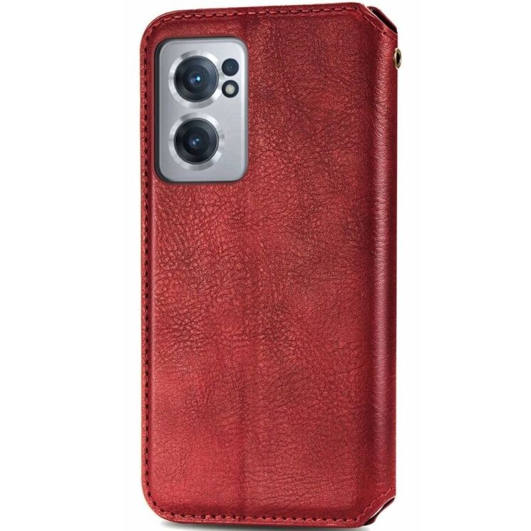 Чехол Deexe Rhombus Wallet для OnePlus Nord CE 2 - Red: фото 5 из 8