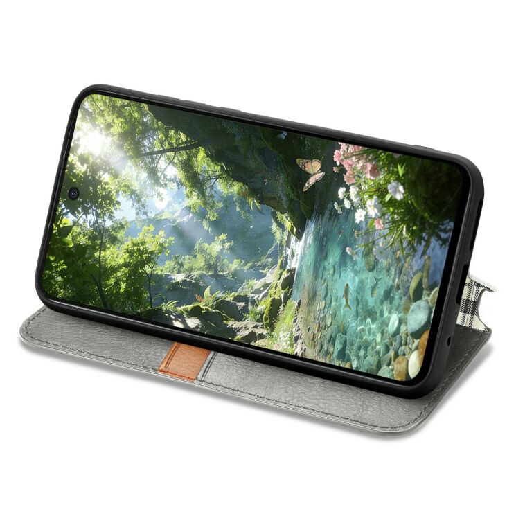 Чохол Deexe Rhombus Wallet для OPPO Reno 16 / 16 Pro - Grey (413215H) Чохол Deexe Rhombus Wallet для OPPO Reno 16 / 16 Pro - Grey: фото 3 з 12