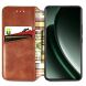 Чехол Deexe Rhombus Wallet для Realme GT 6 - Brown (357810Z). Фото 2 из 7