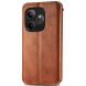 Чехол Deexe Rhombus Wallet для Realme GT 6 - Brown (357810Z). Фото 5 из 7