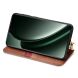 Чехол Deexe Rhombus Wallet для Realme GT 6 - Brown (357810Z). Фото 3 из 7