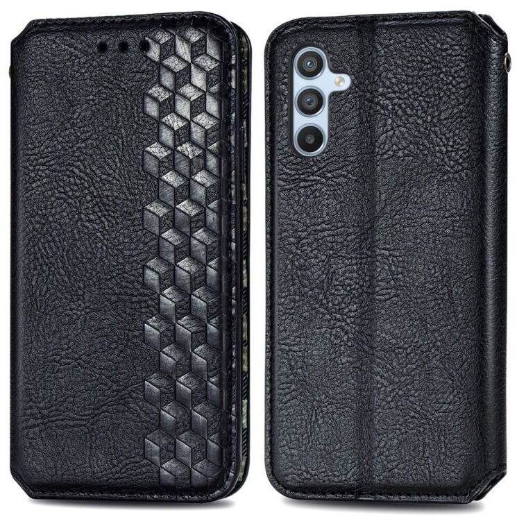 Чехол Deexe Rhombus Wallet для Samsung Galaxy A36 (A366) / A56 (A566) - Black: фото 1 из 9