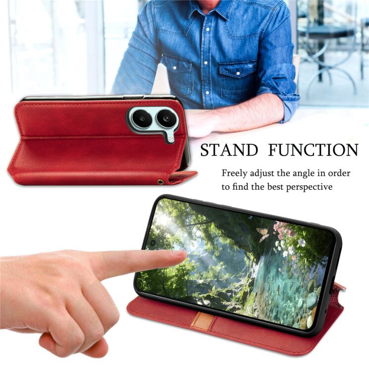 Чехол Deexe Rhombus Wallet для Xiaomi Poco X8 Pro - Grey: фото 10 из 10