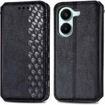 Чехол Deexe Rhombus Wallet для Xiaomi Poco X8 Pro - Black: фото 1 из 10