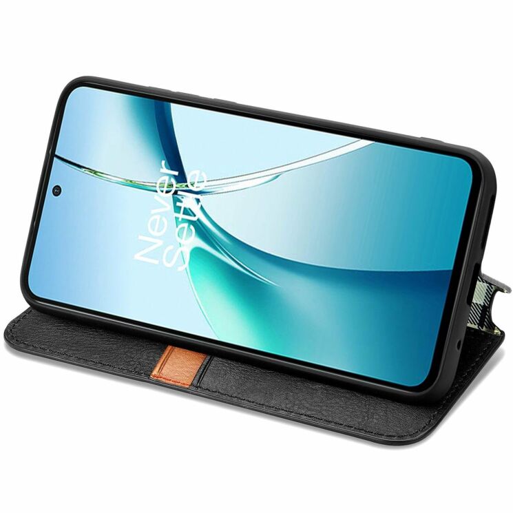 Чехол Deexe Rhombus Wallet для Xiaomi Redmi Note 15 Pro Plus / Poco M8 Pro 5G - Black: фото 3 из 6