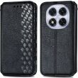 Чехол Deexe Rhombus Wallet для Xiaomi Redmi Note 15 Pro Plus / Poco M8 Pro 5G - Black (404718B)