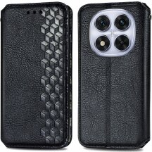 Чехол Deexe Rhombus Wallet для Xiaomi Redmi Note 15 Pro Plus / Poco M8 Pro 5G - Black: фото 1 из 6