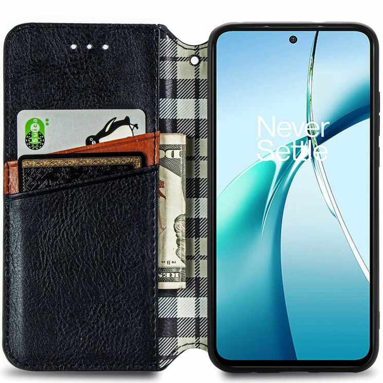 Чехол Deexe Rhombus Wallet для Xiaomi Redmi Note 15 Pro Plus / Poco M8 Pro 5G - Black: фото 2 из 6