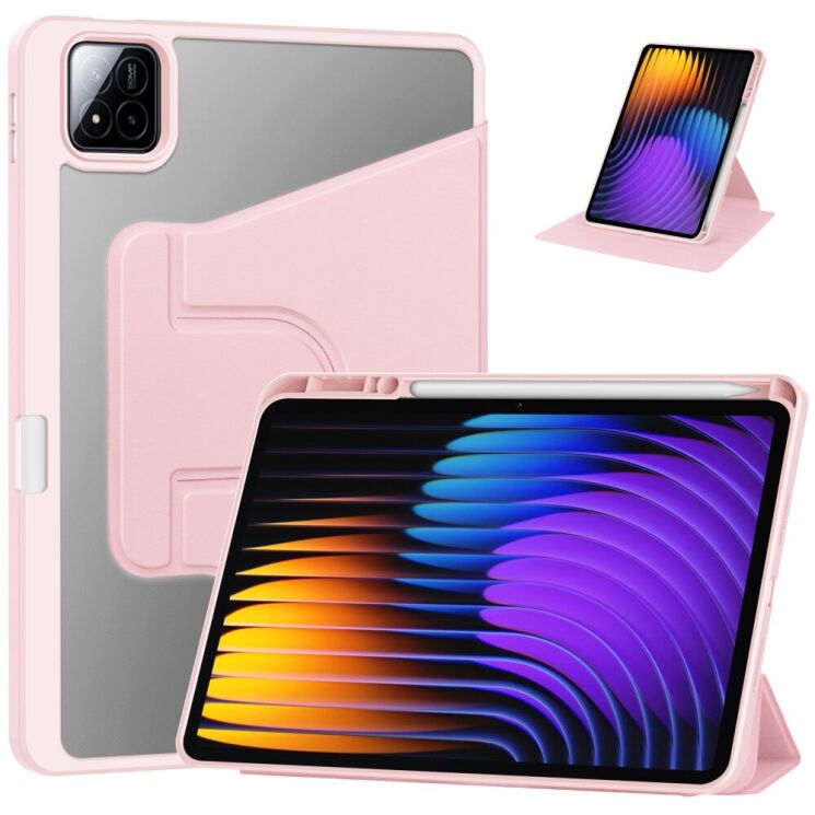 Чехол Deexe Rotary Case для Xiaomi Pad 7 / 7 Pro - Pink: фото 1 из 7