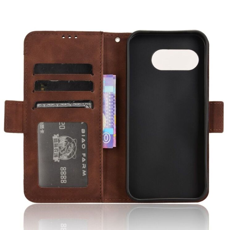 Чехол Deexe Wallet Stand для Google Pixel 9a - Brown: фото 5 из 7