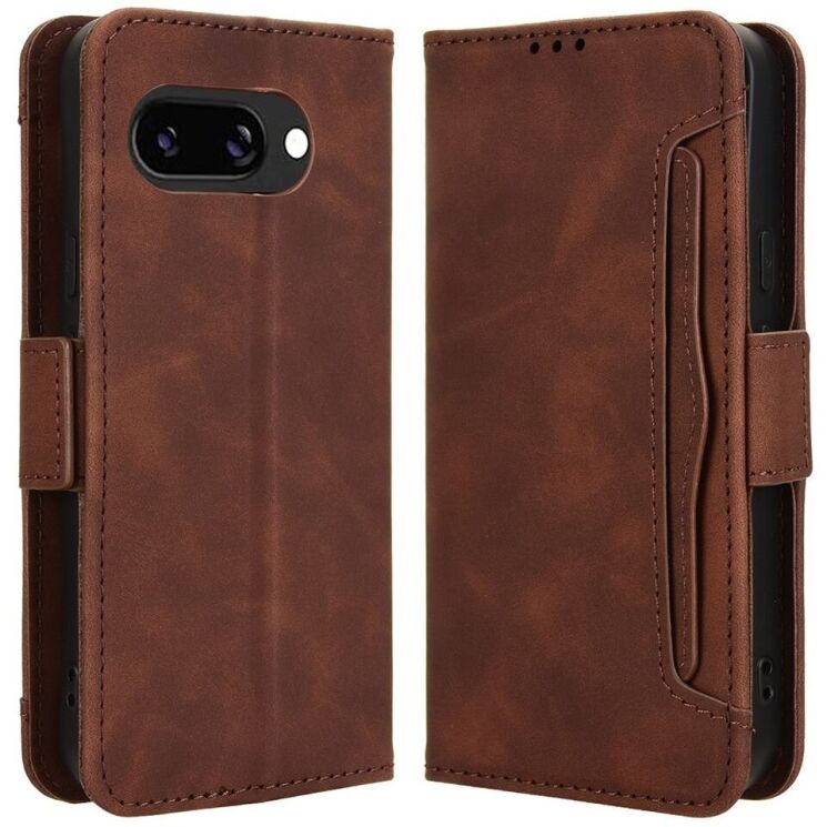 Чехол Deexe Wallet Stand для Google Pixel 9a - Brown: фото 1 из 7