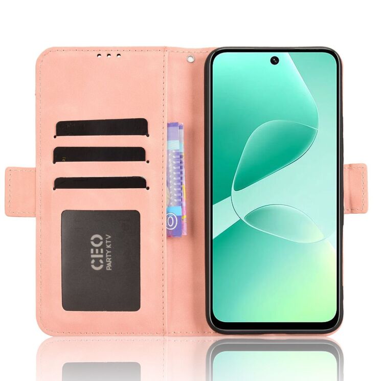 Чохол Deexe Wallet Stand для Infinix Hot 60і - Pink: фото 2 з 7