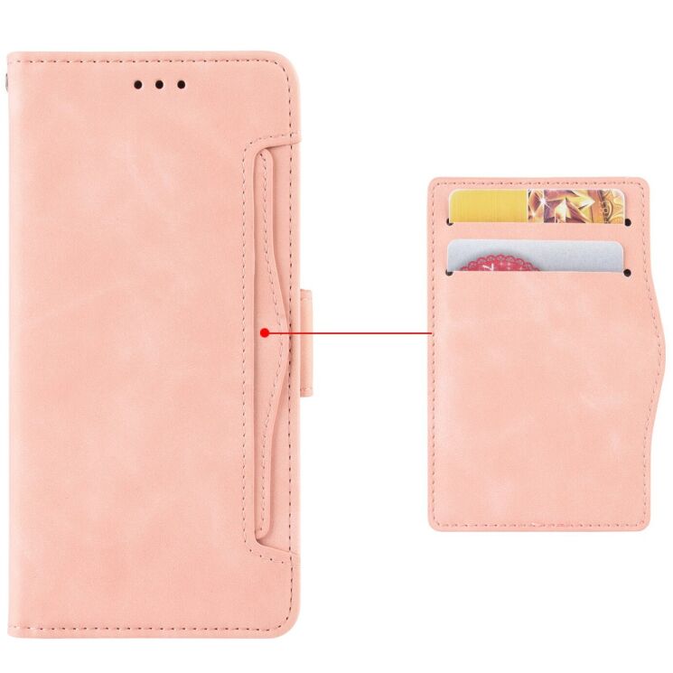 Чохол-книжка з кишеньками Deexe Wallet Stand для Motorola Edge 70 - Pink: фото 2 з 15