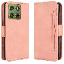 Чохол-книжка з кишеньками Deexe Wallet Stand для Motorola Edge 70 - Pink: фото 1 з 15