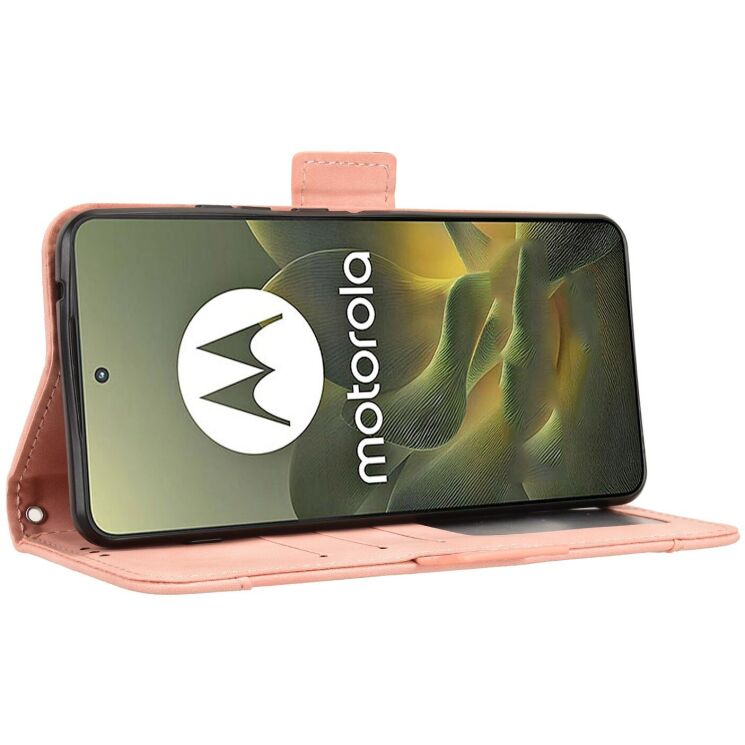 Чохол-книжка з кишеньками Deexe Wallet Stand для Motorola Edge 70 - Pink: фото 6 з 15