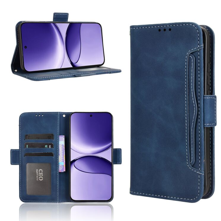 Чехол Deexe Wallet Stand для Xiaomi Poco F7 - Blue: фото 2 из 13