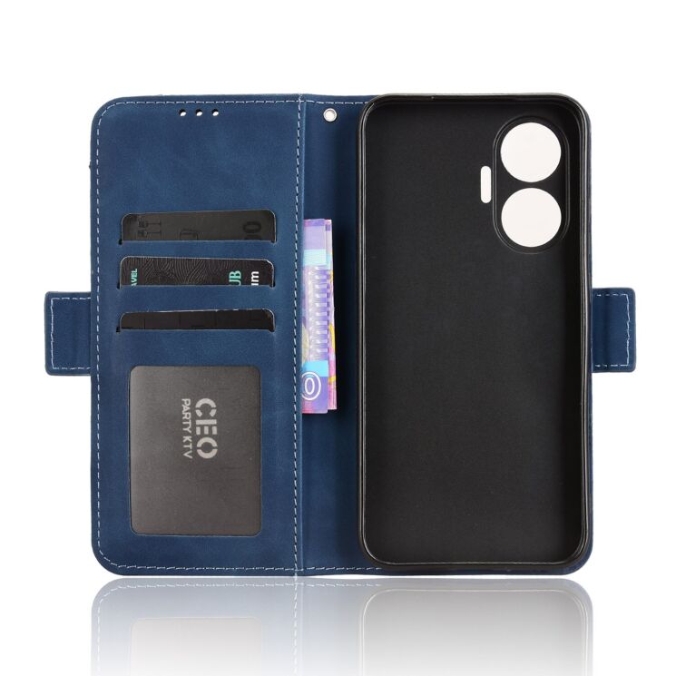 Чехол Deexe Wallet Stand для Xiaomi Poco F7 - Blue: фото 5 из 13
