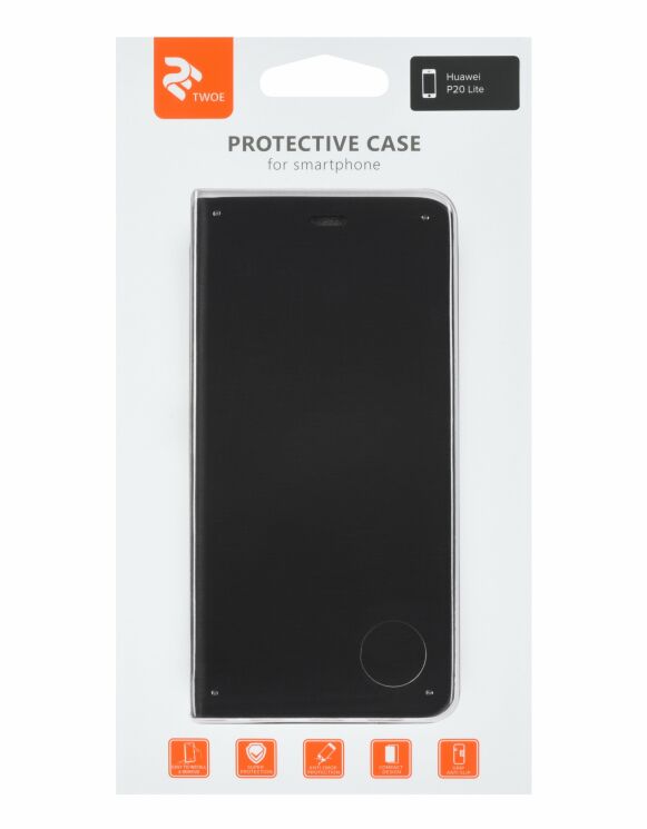 Чехол-книжка 2E Folio для Huawei P20 Lite - Black: фото 5 из 5