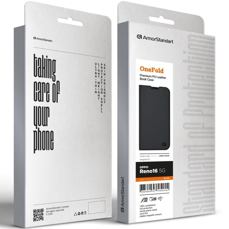 Чехол-книжка ArmorStandart OneFold Case для OPPO Reno 16 - Black (413234B) Чехол-книжка ArmorStandart OneFold Case для OPPO Reno 16 - Black: фото 4 из 7