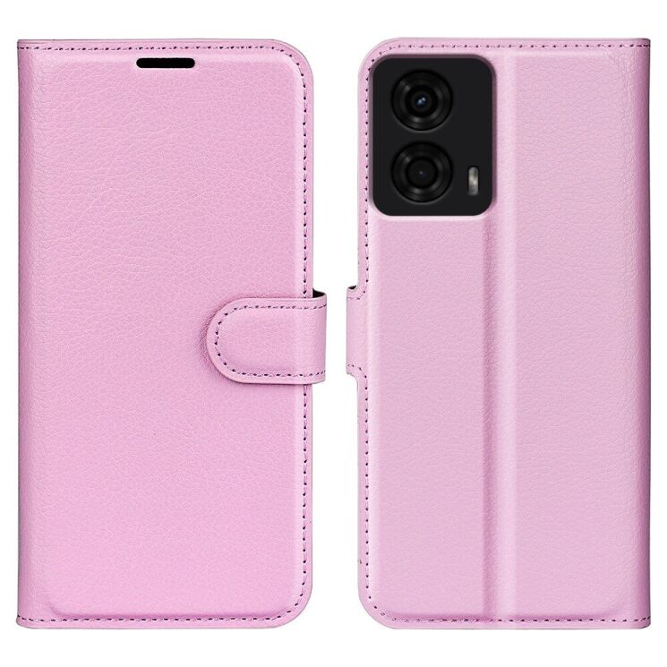 Чехол-книжка Deexe Book Type для Motorola Moto G24 / G04 / G04s / E14 - Pink: фото 1 из 8