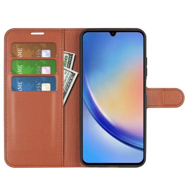 Чохол-книжка Deexe Book Type для Samsung Galaxy A34 (A346) - Brown: фото 2 з 8