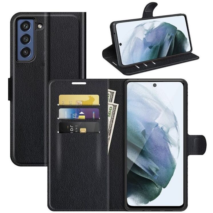 Чехол-книжка Deexe Book Type для Samsung Galaxy S21 FE (G990) - Black: фото 1 из 8