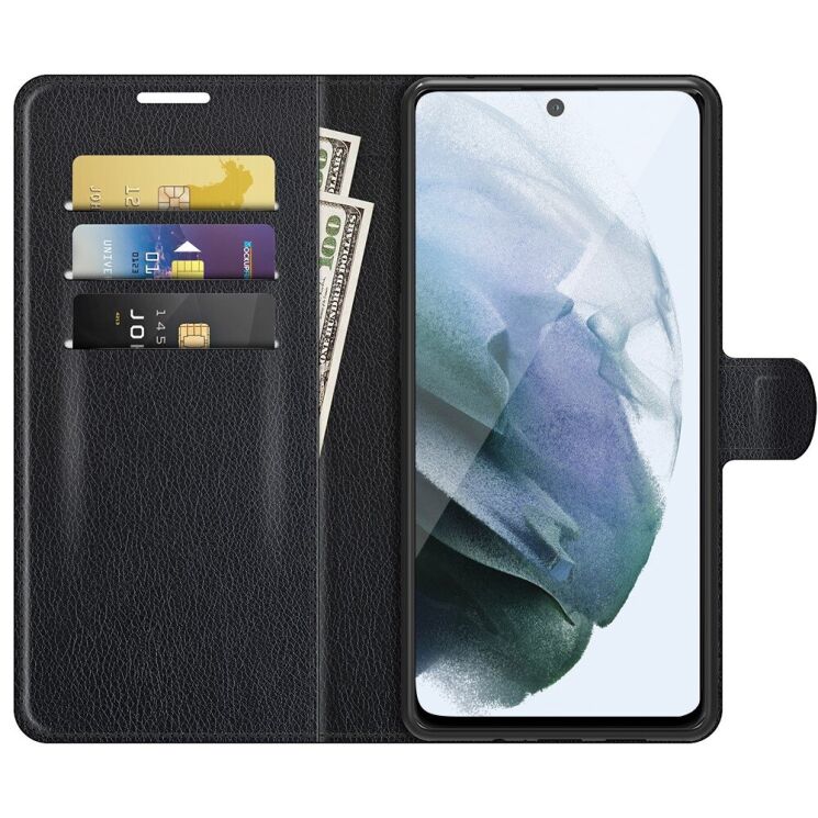 Чехол-книжка Deexe Book Type для Samsung Galaxy S21 FE (G990) - Black: фото 5 из 8
