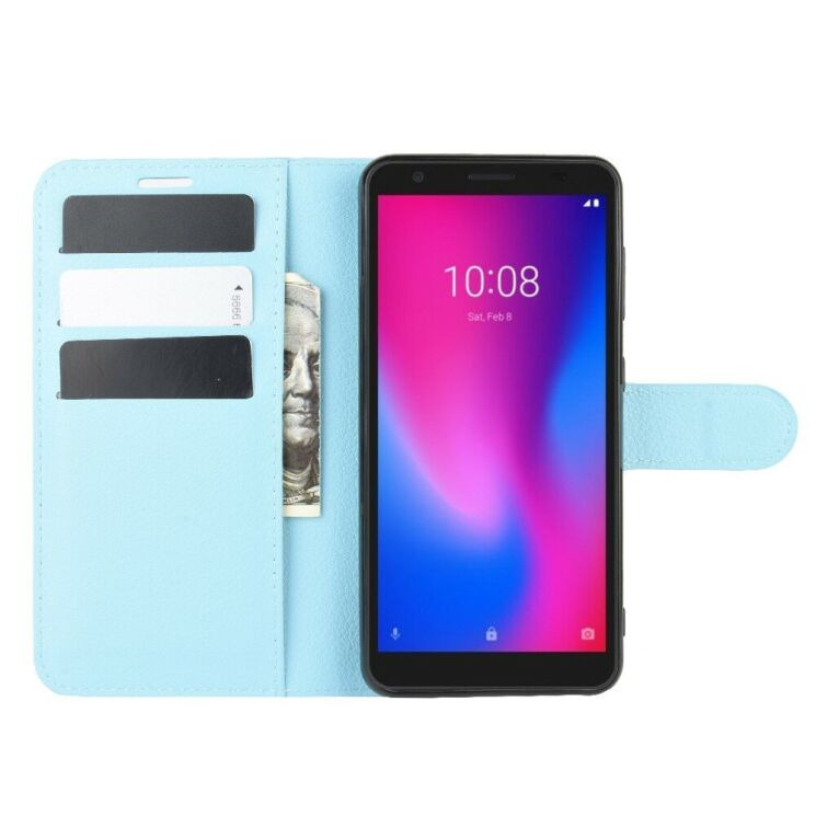 Классический чехол-книжка Deexe Book Type для ZTE Blade A3 (2020) - Blue: фото 4 из 6