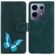 Чехол-книжка Deexe Butterfly Pattern для Infinix Note 30 VIP - Green (338712G)