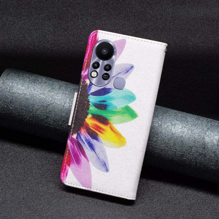 Чехол-книжка Deexe Color Wallet для Infinix Hot 11s NFC (X6812B) - Sun Flower: фото 5 из 7