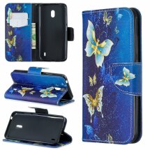 Чохол-книжка Deexe Color Wallet для Nokia 2.2 - Butterfly Pattern: фото 1 з 8