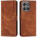 Чехол-книжка Deexe Lines Series для Motorola Moto G15 - Brown (372627Z). Фото 1 из 11